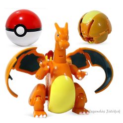 Pokemon labdába zárható Charizard jellegű figura 12 cm