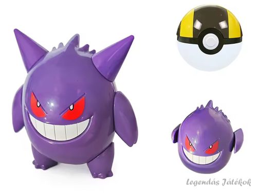 Pokemon labdába zárható Gengar jellegű figura