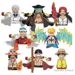 8 db-os One Piece jellegű figura szett Feketeszakállal