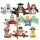 8 db-os One Piece jellegű figura szett Feketeszakállal