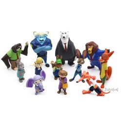 12 db-os Zootropolis jellegű mesefigura szett