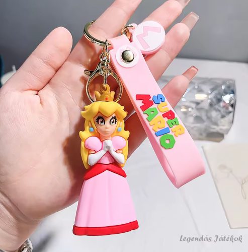 Super Mario - Peach hercegnő jellegű kulcstartó