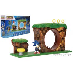   Sonic a sündisznó - Green hill zone pálya játékszett figurával Jakks