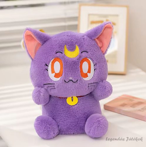 Sailor Moon - Lila Luna jellegű plüss cica 20 cm