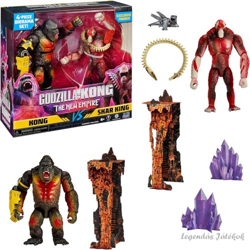 Godzilla x Kong -The New Empire - Kong vs. Skar King figura szett kiegészítőkkel Monsterverse