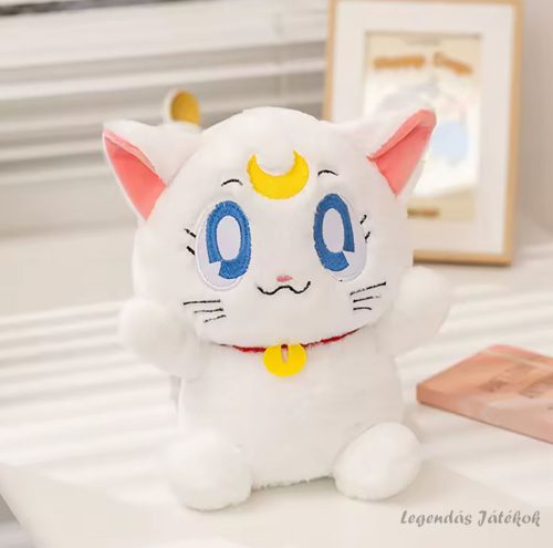 Sailor Moon - Fehér Artemis cica jellegű plüss 20 cm