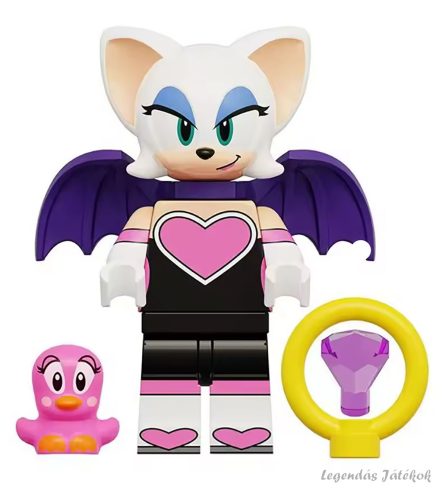 Sonic a sündisznó - Rouge a denevér jellegű mini figura kiegészítőkkel