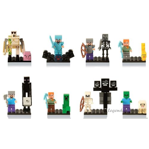 15 db-os Minecraft mini figura szett