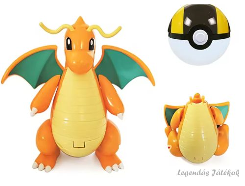 Pokemon labdába zárható Dragonite jellegű figura