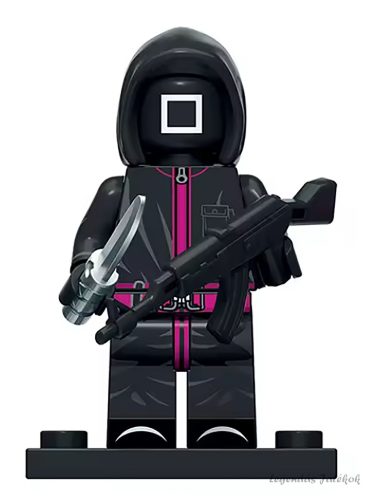 Squid Game - Nyerd meg az életed - Fekete ruhás négyzet katona jellegű mini figura