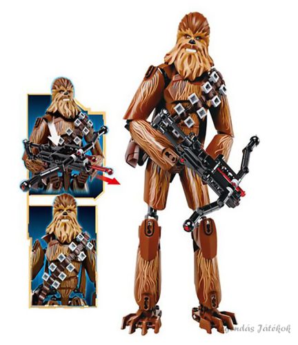 Star Wars - Chewbacca jellegű építőjáték figura 24 cm