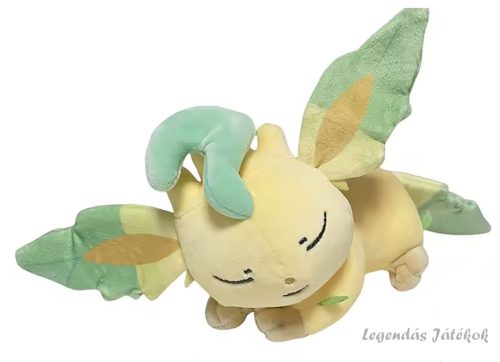 Alvó Pokemon Leafeon jellegű plüss 16 cm
