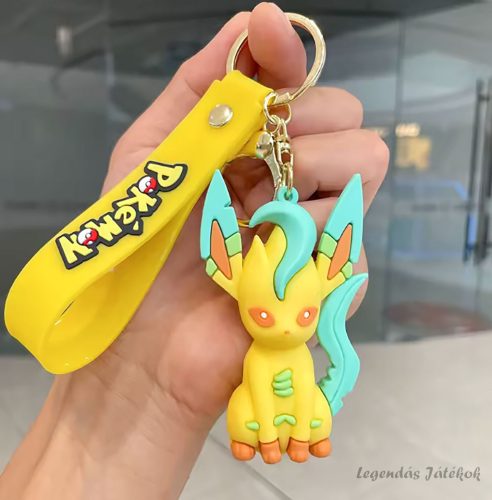 Pokemon Leafeon jellegű kulcstartó