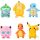 6 db-os Pokemon jellegű figura szett