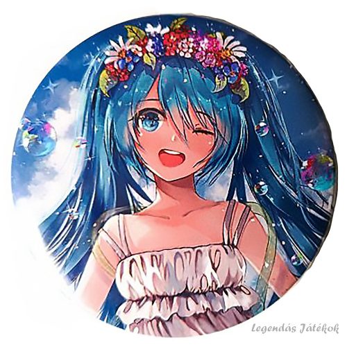 Anime kitűző - Miku koszorúval