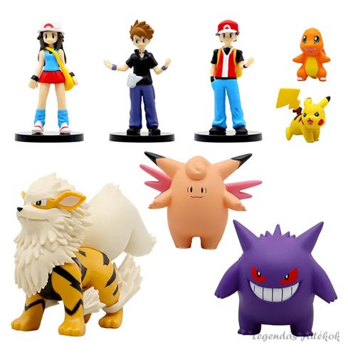 8 db-os Pokemon figura szett