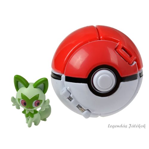 Pokemon labdába zárható mini Sprigatito figura