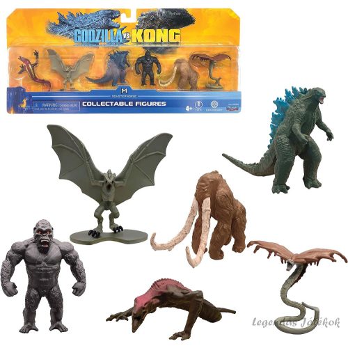 6 db-os Godzilla vs. Kong figura szett Monsterverse
