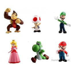6 db-os Super Mario figura szett