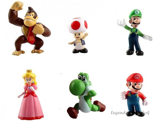 6 db-os Super Mario figura szett