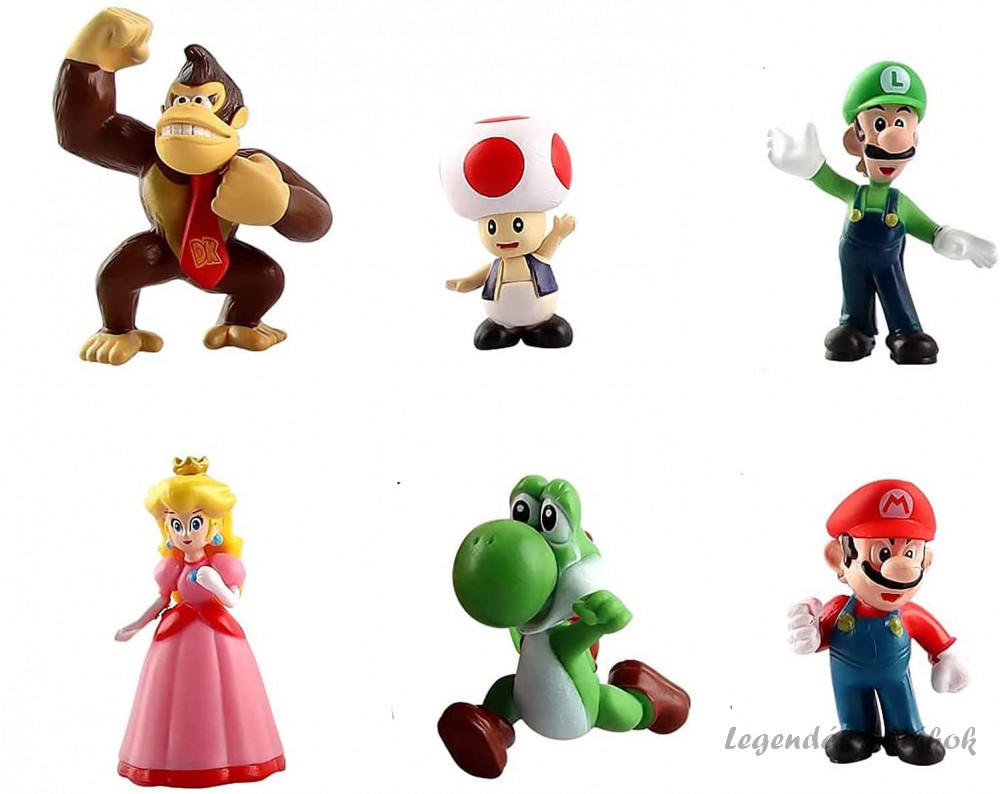 6 db-os Super Mario figura szett - Legendás Játékok Webáruház - Gyerek