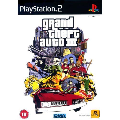 GTA 3 Grand Theft Auto 3 Ps2 játék PAL (használt)