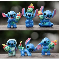 6 db-os Stitch mini mesefigura szett
