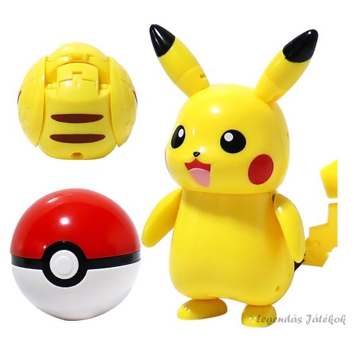 Pokemon labdába zárható Pikachu figura 10 cm