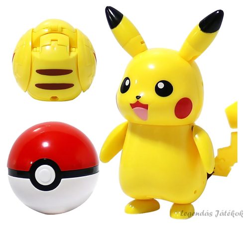 Pokemon labdába zárható Pikachu jellegű figura 10 cm