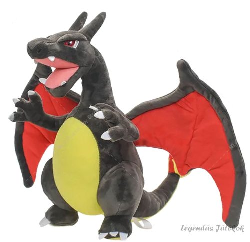 Pokemon fekete Shiny csillogó Charizard plüss 30 cm