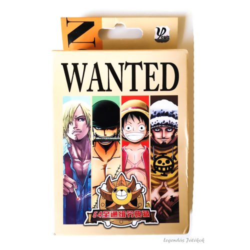 One Piece - Wanted jellegű anime francia kártya