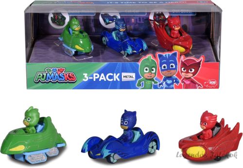 Pizsihősök Pj Masks 3 db-os járgányos figura szett Dickie Toys