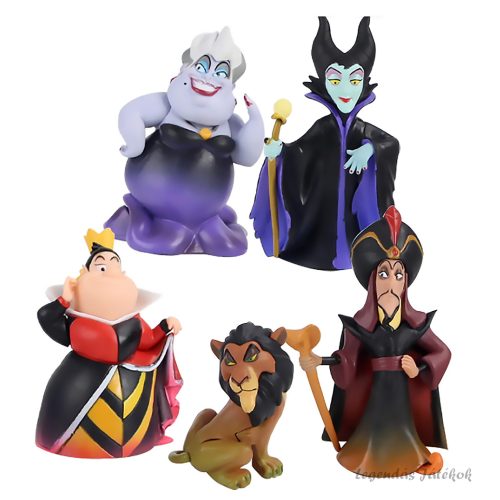5 db-os Disney Villains jellegű gonosz karakter figura szett