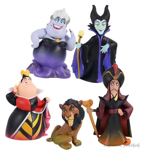 5 db-os Disney Villains jellegű gonosz karakter figura szett