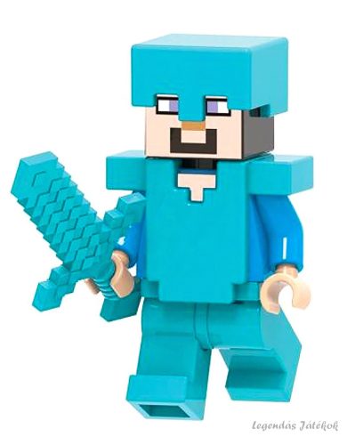 Minecraft gyémánt Steve mini figura