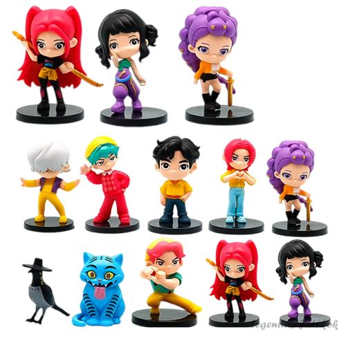 10 db-os K-Pop Demon Hunters jellegű figura szett