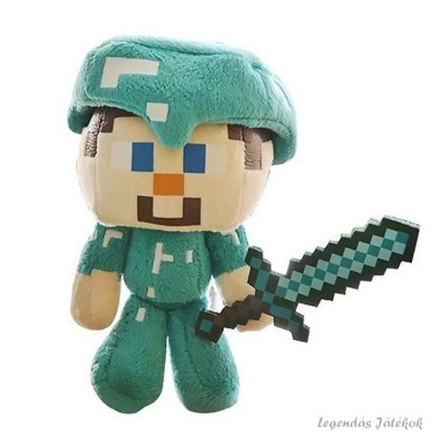 Minecraft - Gyémánt Steve plüss 30 cm