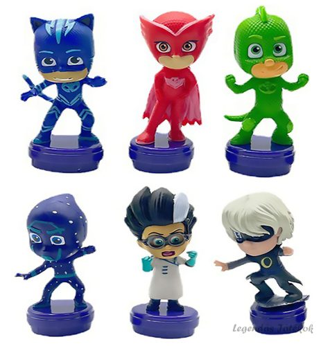 6 db-os Pizsihősök PJMasks jellegű figura szett