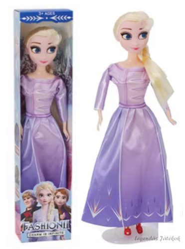 Frozen Jégvarázs - Elza jellegű baba lila ruhában 28 cm