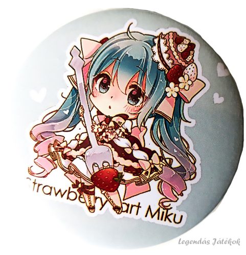 Anime kitűző - Strawberry art Miku