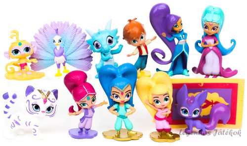 12 db-os Shimmer és Shine jellegű figura szett