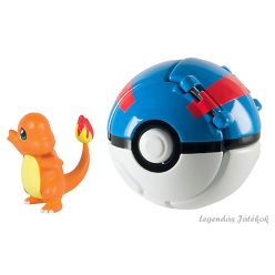 Pokemon labdába zárható mini Charmander jellegű figura