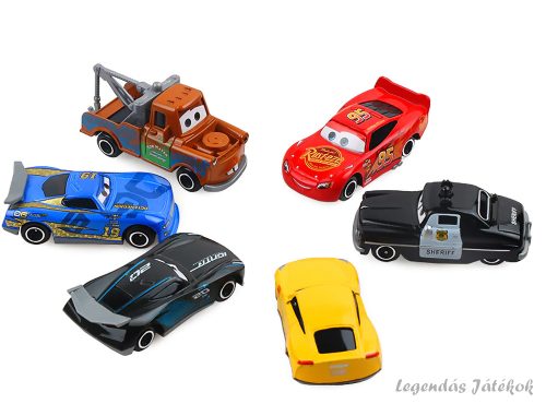 Cars Verdák jellegű 6 db-os kisautó szett