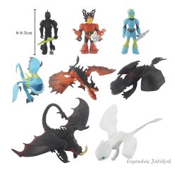8 db-os Így neveld a sárkányodat jellegű figura szett