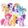 6 db-os Én kicsi pónim - My little pony jellegű figura szett 8 cm