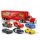 Verdák Cars jellegű - 7 db-os kamion és kisautó játék szett