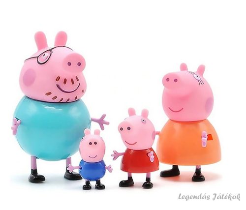 4 db-os Peppa malac család jellegű figura szett