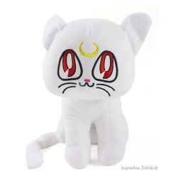 Sailor Moon fehér Artemis jellegű plüss cica 20 cm