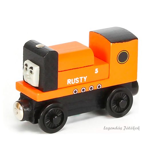 Thomas és barátai Rusty jellegű mágneses fa vonat mozdony