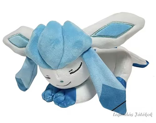 Alvó Pokemon Glaceon jellegű plüss 16 cm